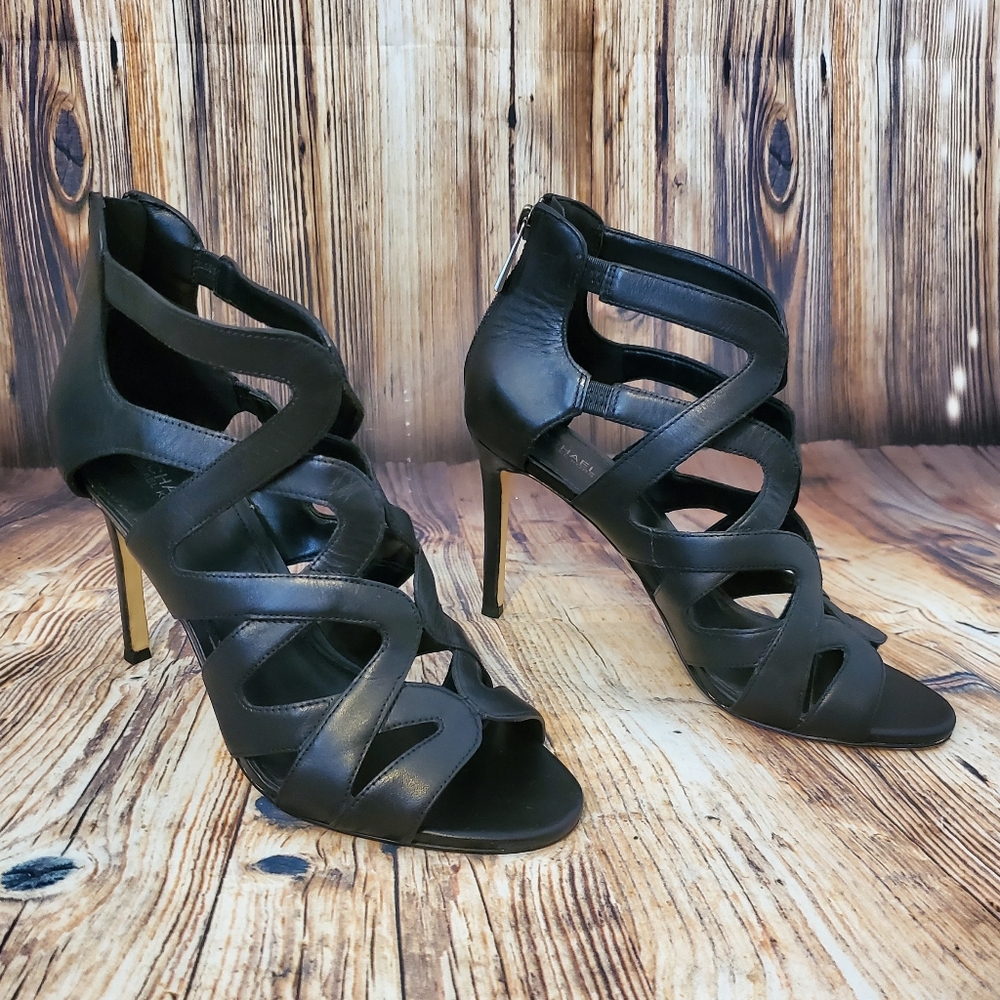NEW MICHAEL KORS ANNALEE STRAPPY LEATHER SANDAL